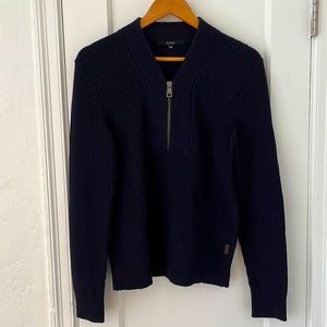 Gucci Navy Half-Zip Wool Fitted Sweater. EXCELLENT CONDITION! Size M